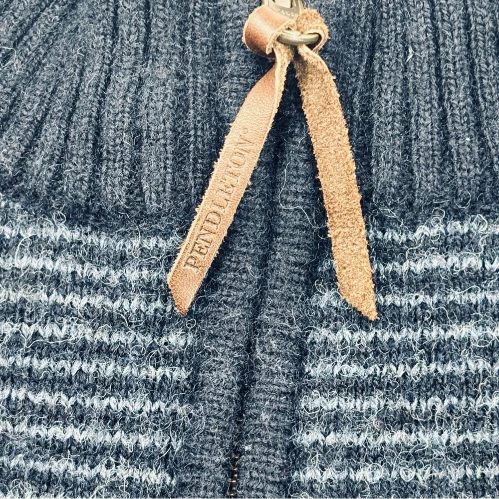 Pendleton Washable Wool 1/4 Zip Navy Blue Sweater Pullover Long Sleeve Mens XL - Picture 3 of 5